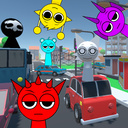 Sprunki 3D: Hide and Seek in the City