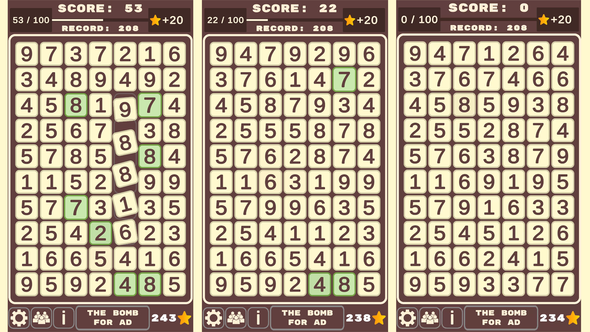 Combination of Numbers: Same Numbers — screenshot 1