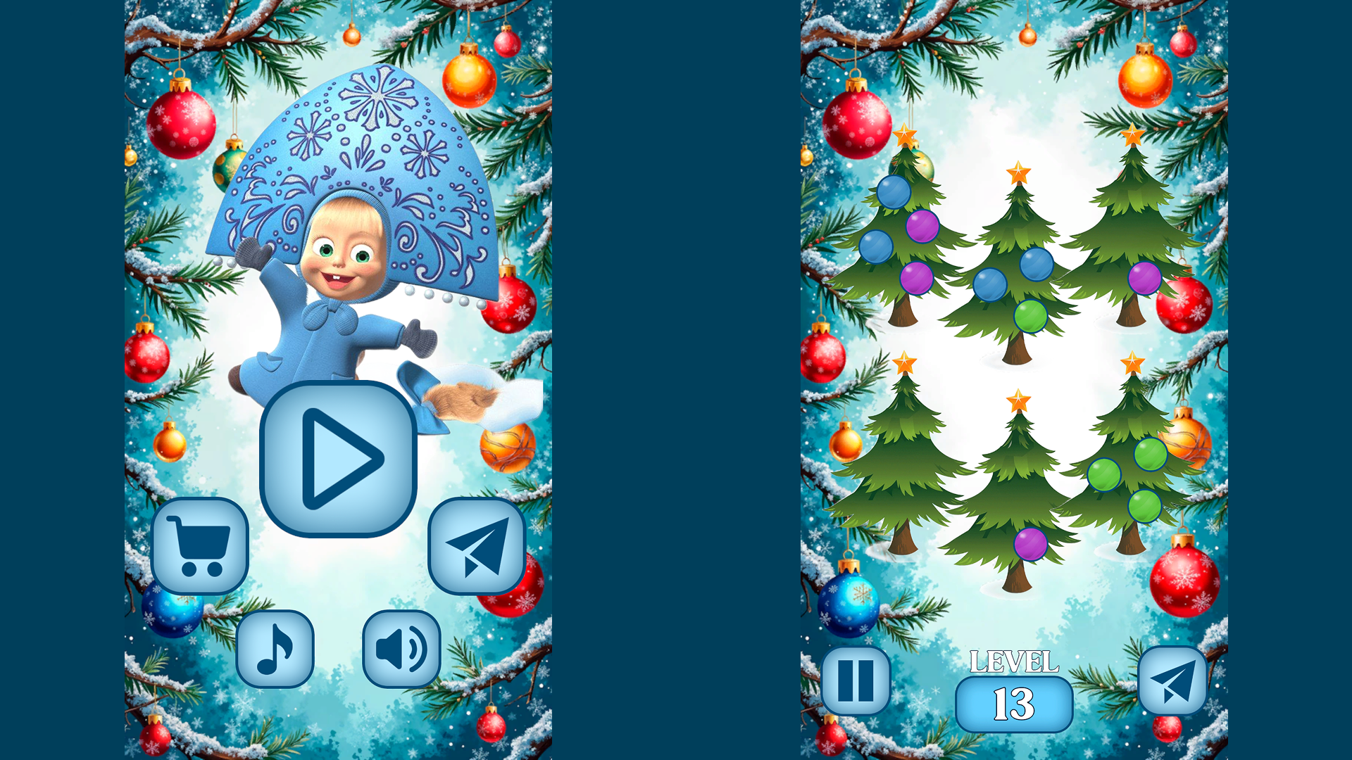 Help Masha decorate the Christmas Tree! — screenshot 1