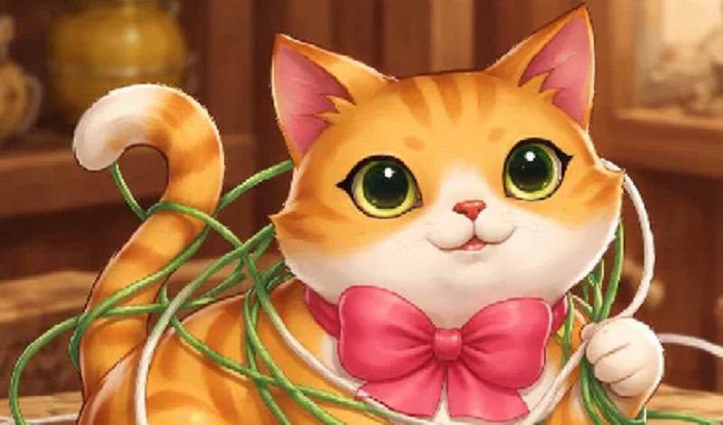 Котик с нитками game cover