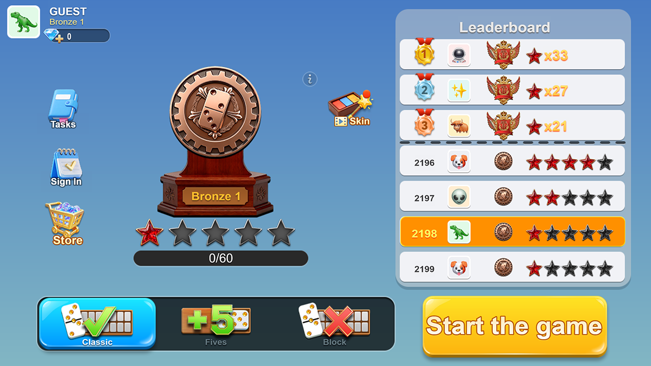 DOMINO Medals screenshot