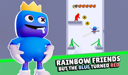 Rainbow friends but the blue turned red