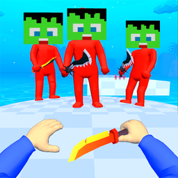 Нубик метатель ножей против зомби