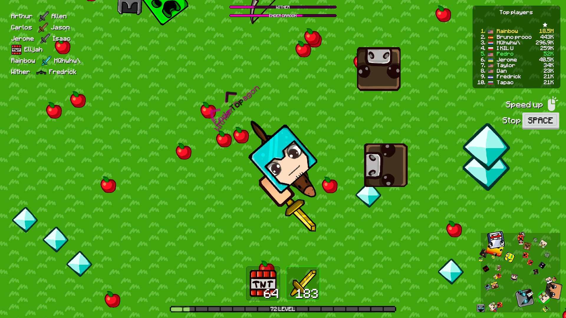 Crazy Steve.io screenshot