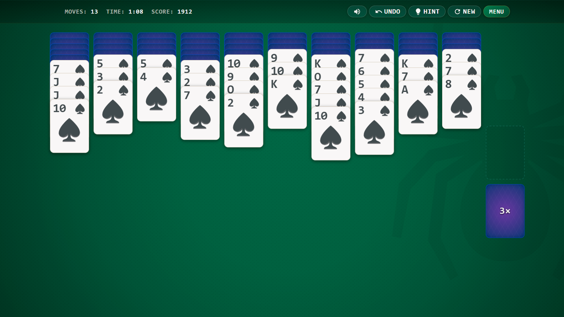 Solitaire Spider The Spider's Lair — screenshot 2