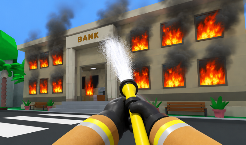 Obby: Working as a firefighter game cover