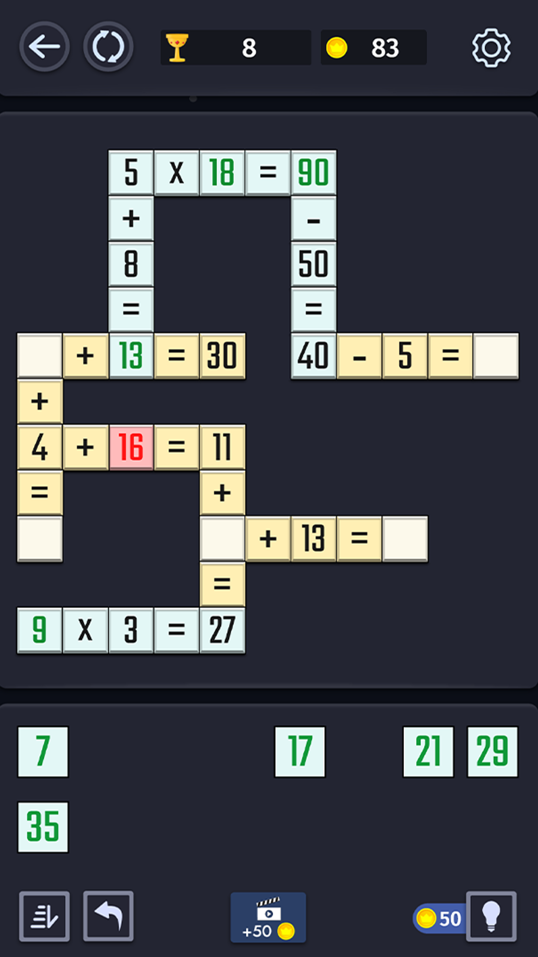 Math Puzzles: Crosswords screenshot 8