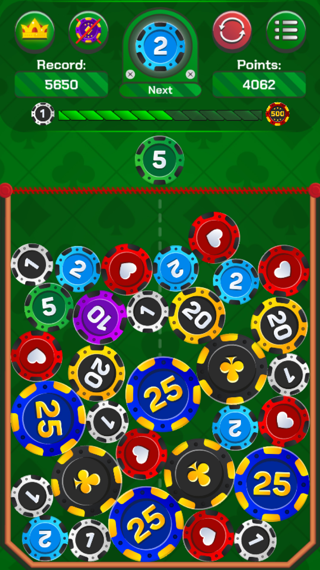 Merging chips. Get to 500! screenshot 3