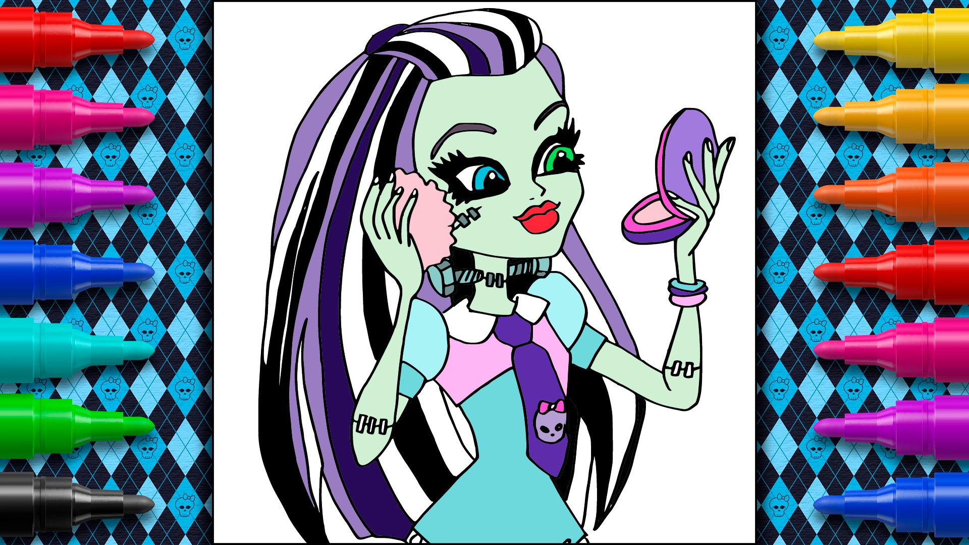 Monster Girls: Coloring & Stickers screenshot