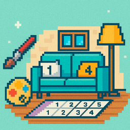 Coloring by Numbers. Pixel Room