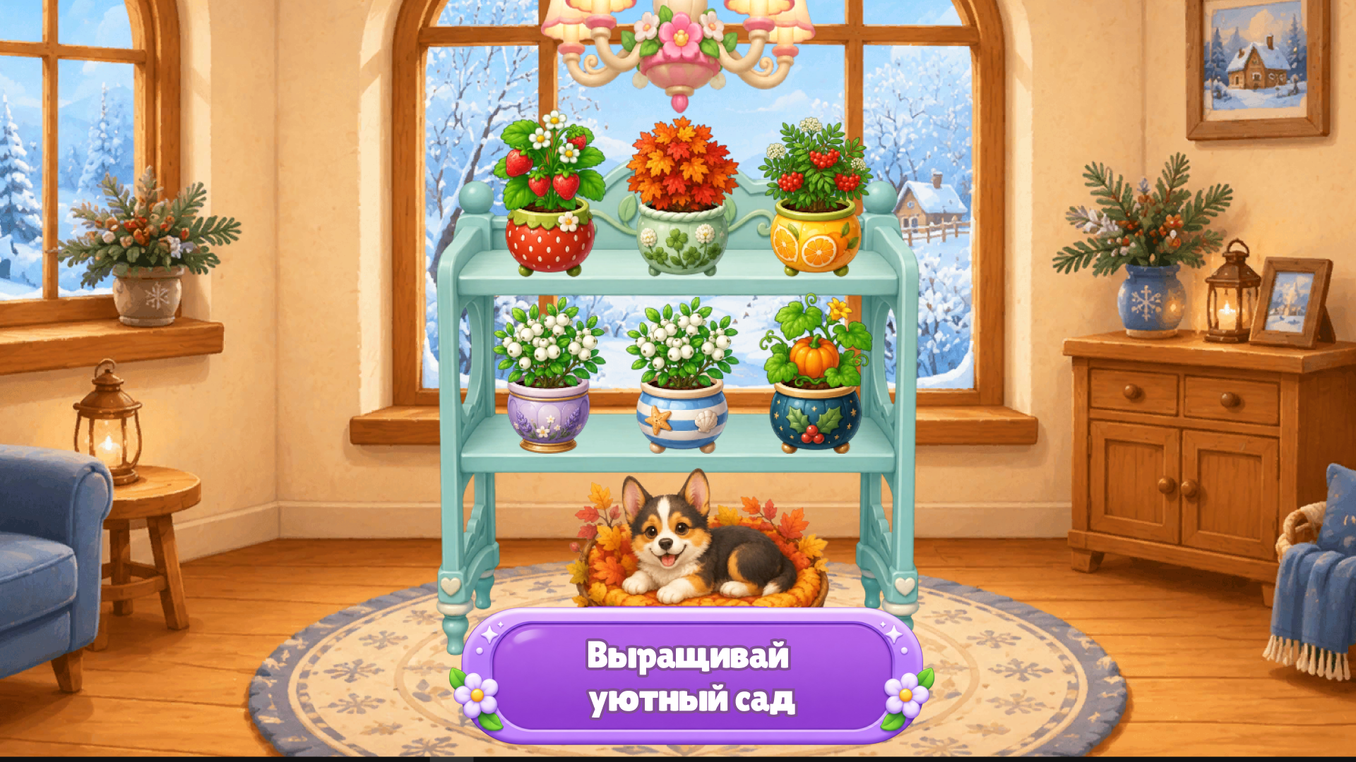 Плитки 3 в ряд: Уютный сад — screenshot 2