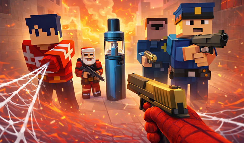 Block - Vape on the Web: 2 Players game cover