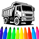 Trucks Coloring Book for Kids