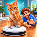 Cat on a Vacuum: Home Cleaning Simulator
