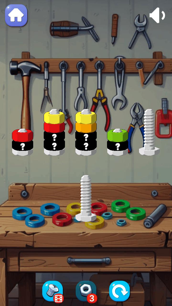 Nuts and bolts: color sorting screenshot 9