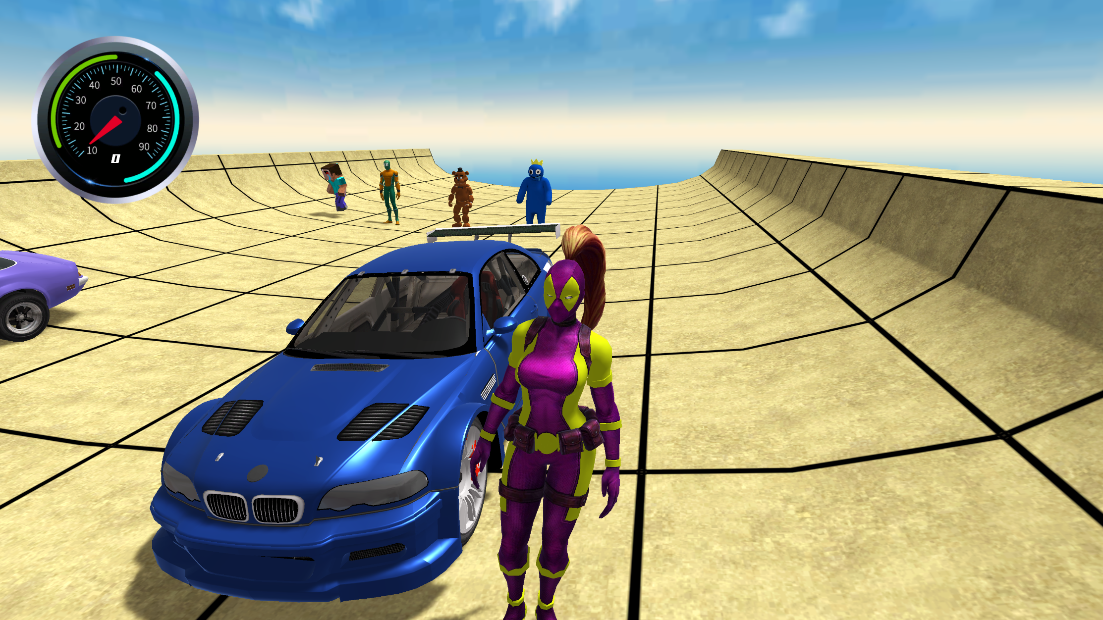 Superhero car stunts screenshot