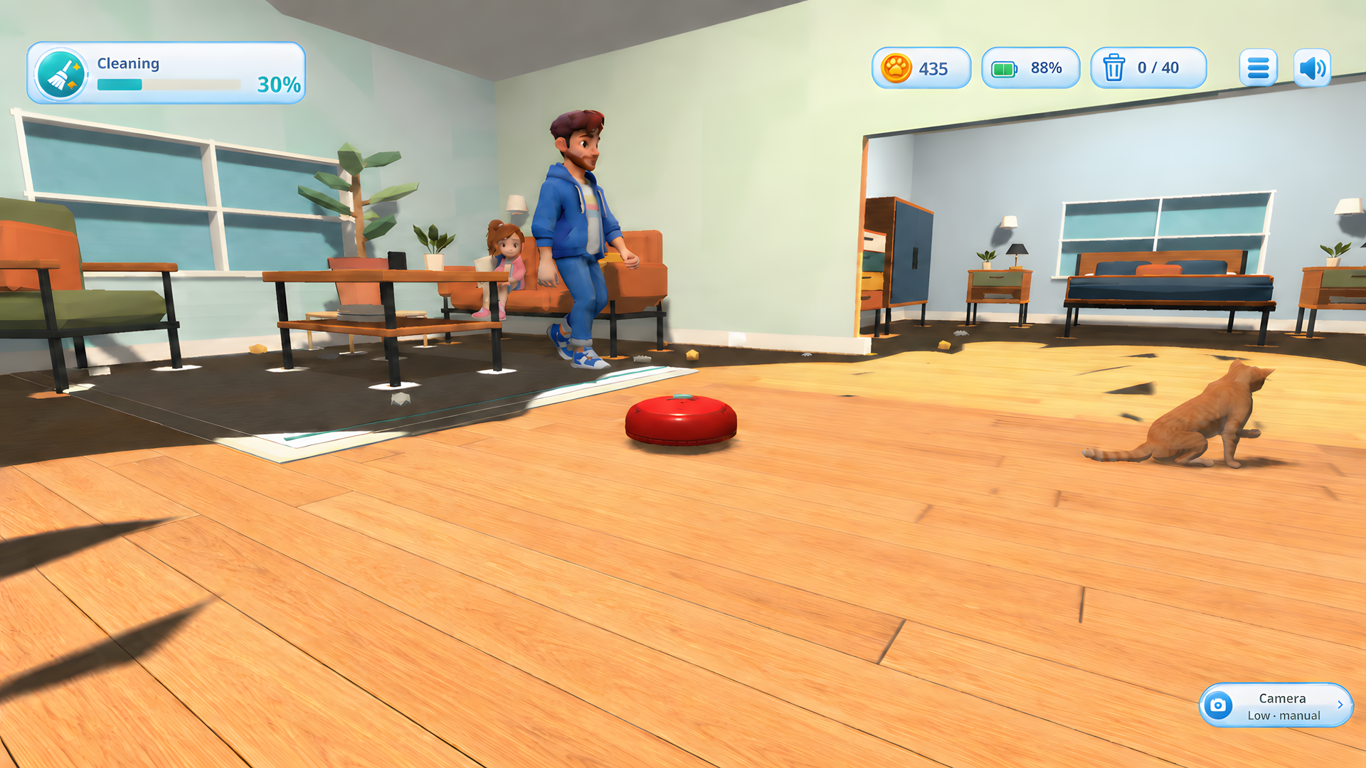 Cat on a Vacuum: Home Cleaning Simulator screenshot