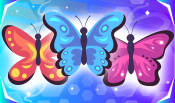 Merge the butterflies: Reach the biggest!