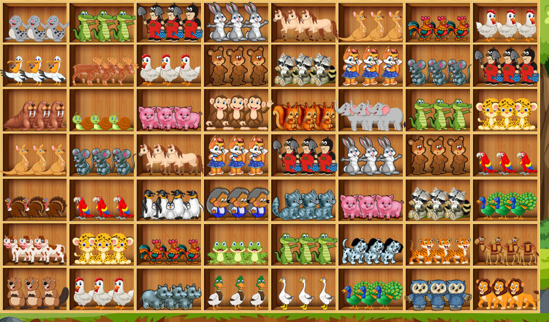 Animals on the shelves game cover