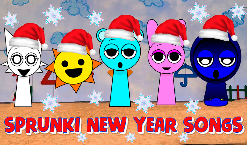 Sprunki New Year Songs game cover