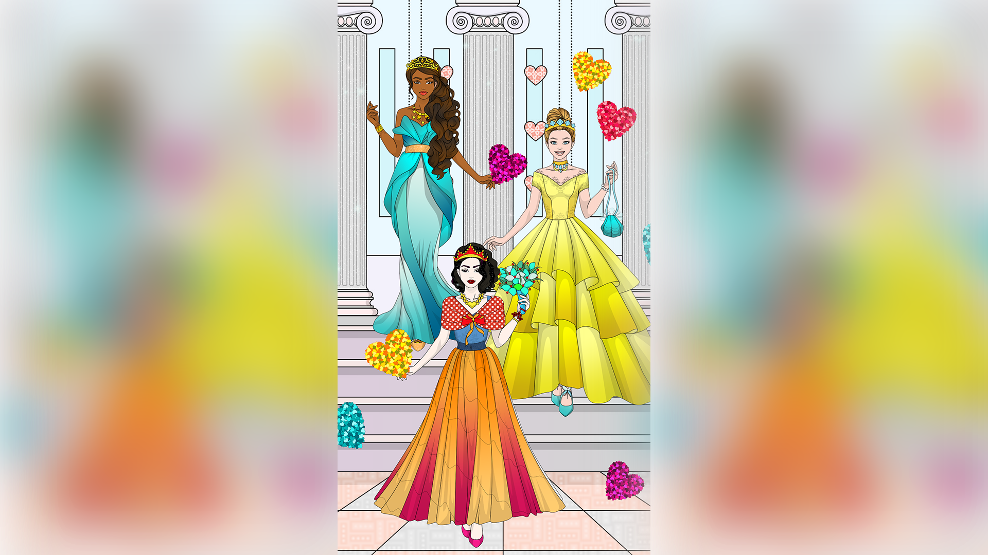 Wedding Coloring Dress Up screenshot