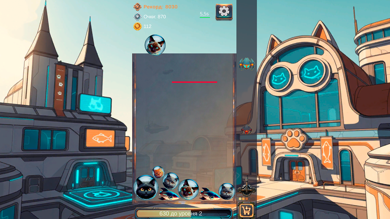 Соединяй Космокотов - Защити башню — screenshot 1