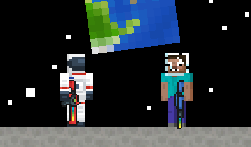 Noob and Pro Moon Survival game cover