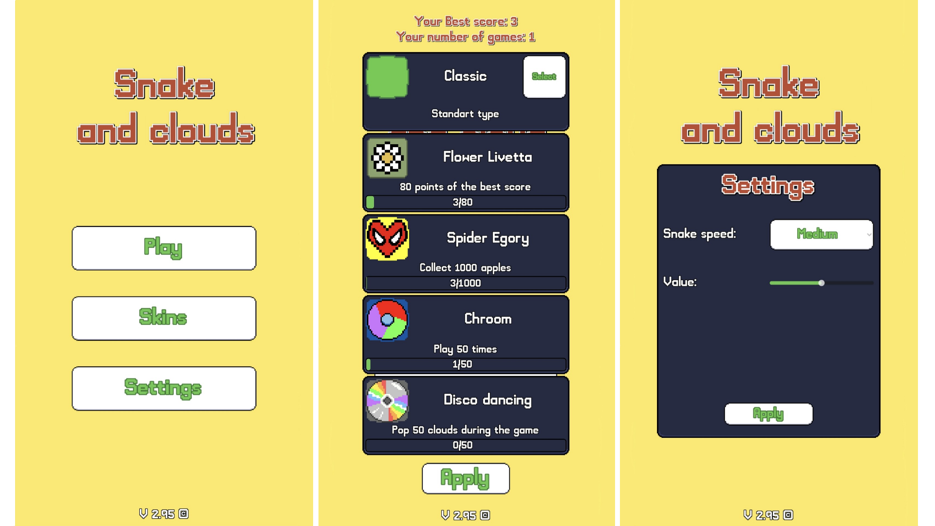 Snake and clouds — screenshot 1