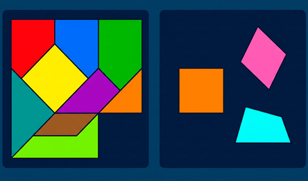 Assemble a puzzle of shapes