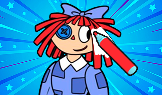 Coloring: Digital Circus, Toys, Dinosaurs