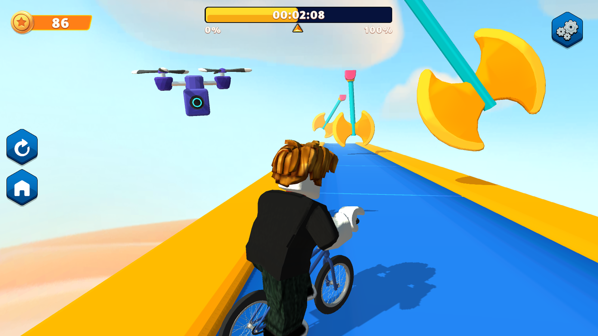 Obby Rides the Bike screenshot