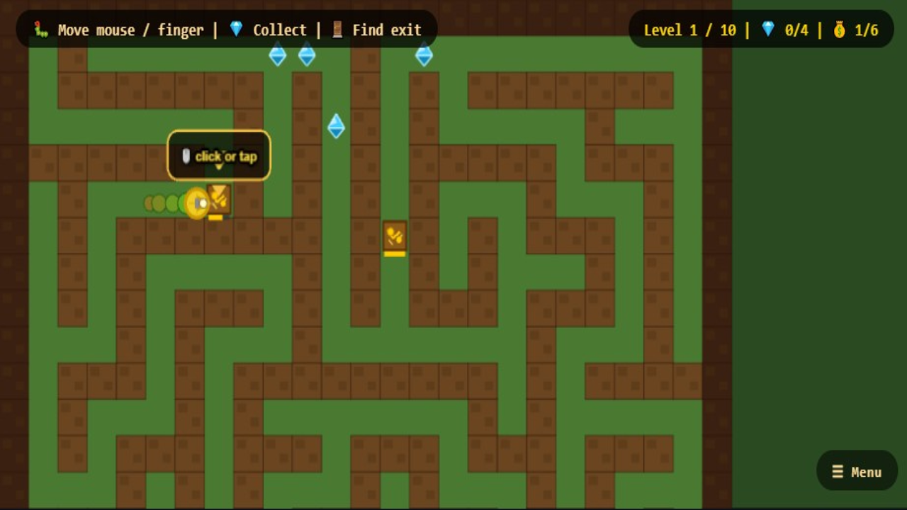 Worm miner: diamond mazes — screenshot 5