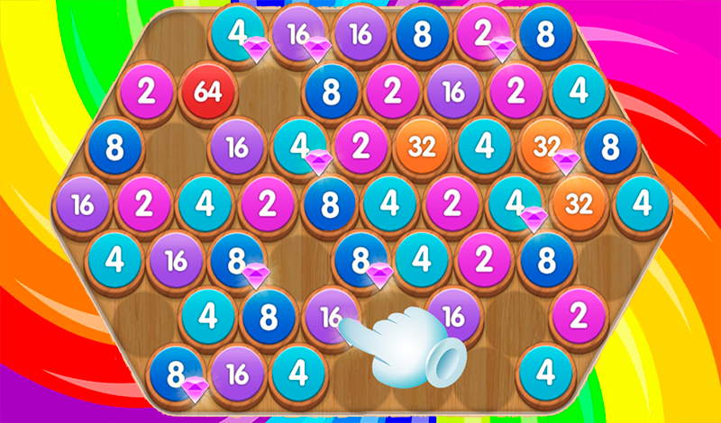 Hexa Wood 2048 game cover