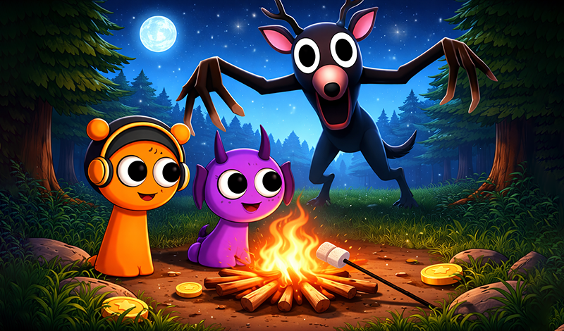 Sprunki: Survive 99 Nights in the Forest game cover