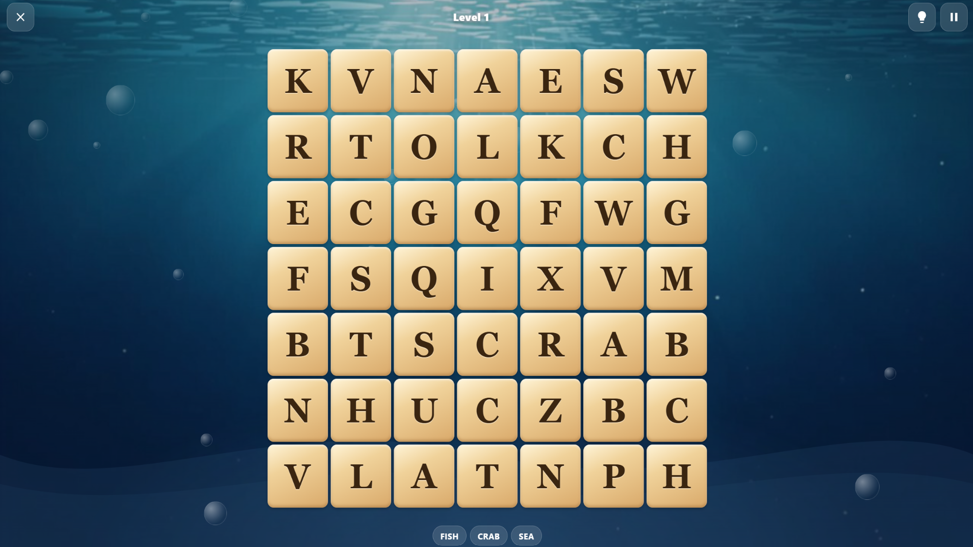 Sea Word Search — screenshot 1