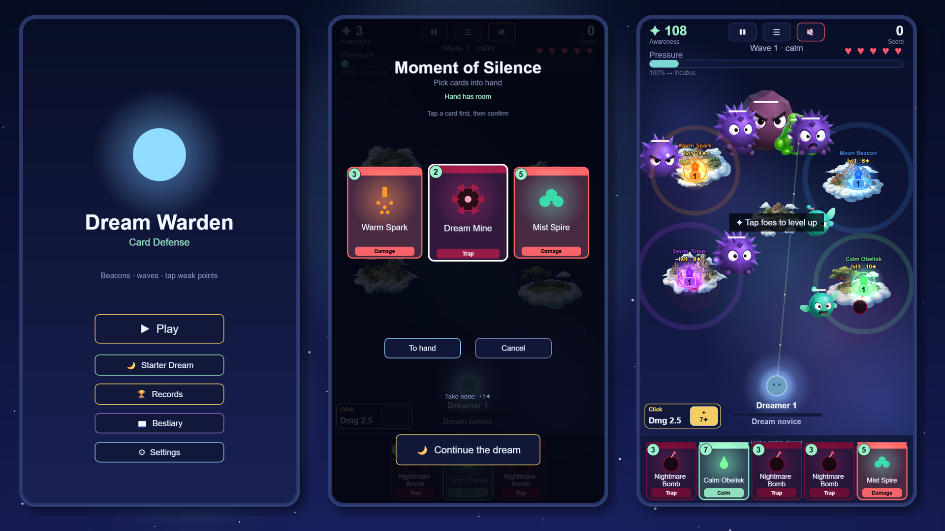 Dream Warden: Card Defense — screenshot 1