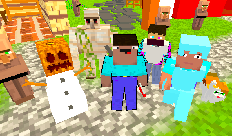 Attack on the village of noob and friends game cover