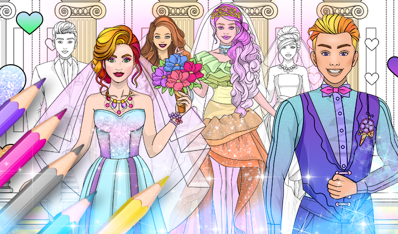 Wedding Coloring Dress Up game cover