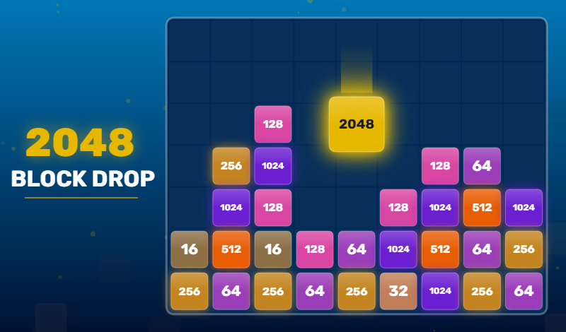 2048 Block Drop game cover