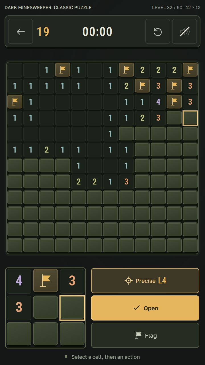 Dark Minesweeper. Classic puzzle screenshot 6