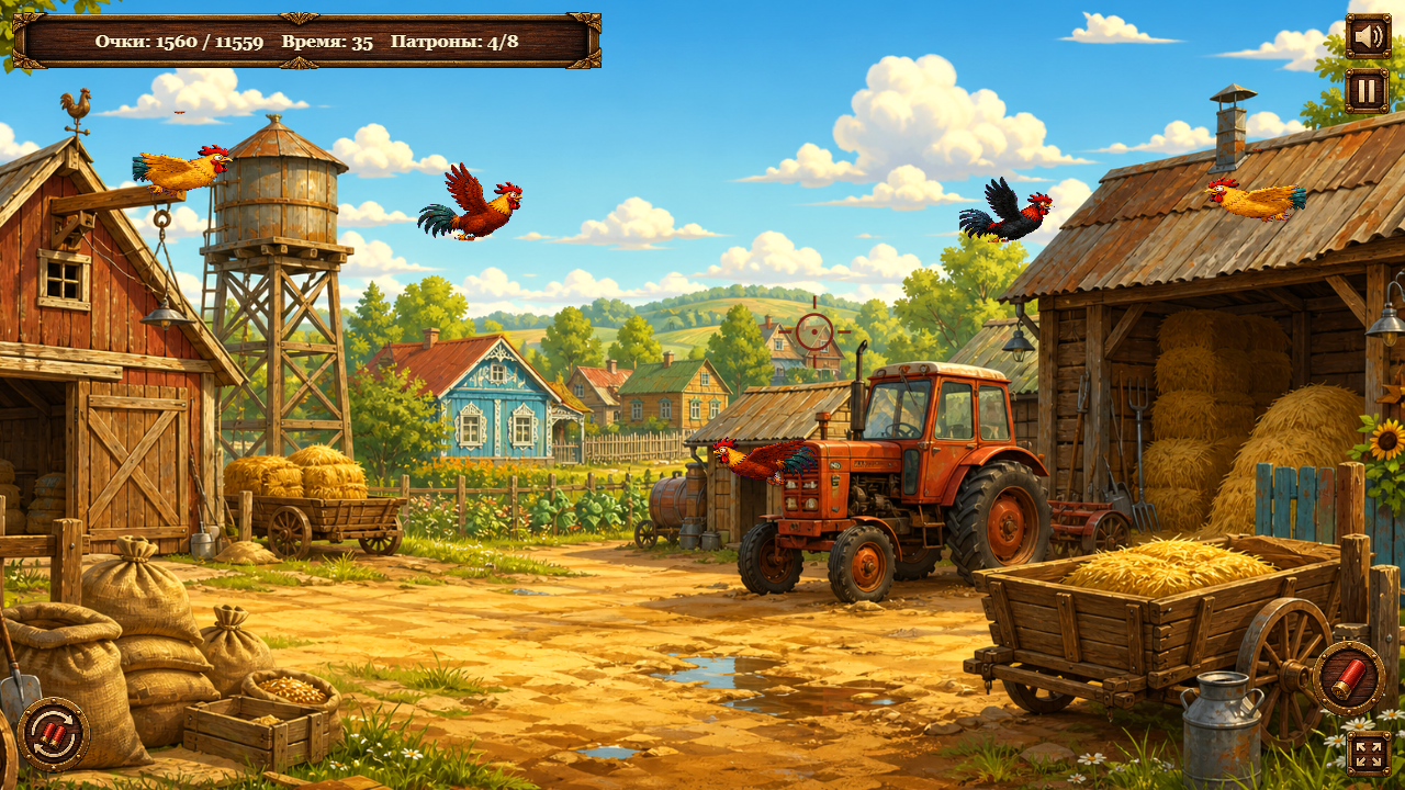Деревенская охота Moorhuhn — screenshot 2