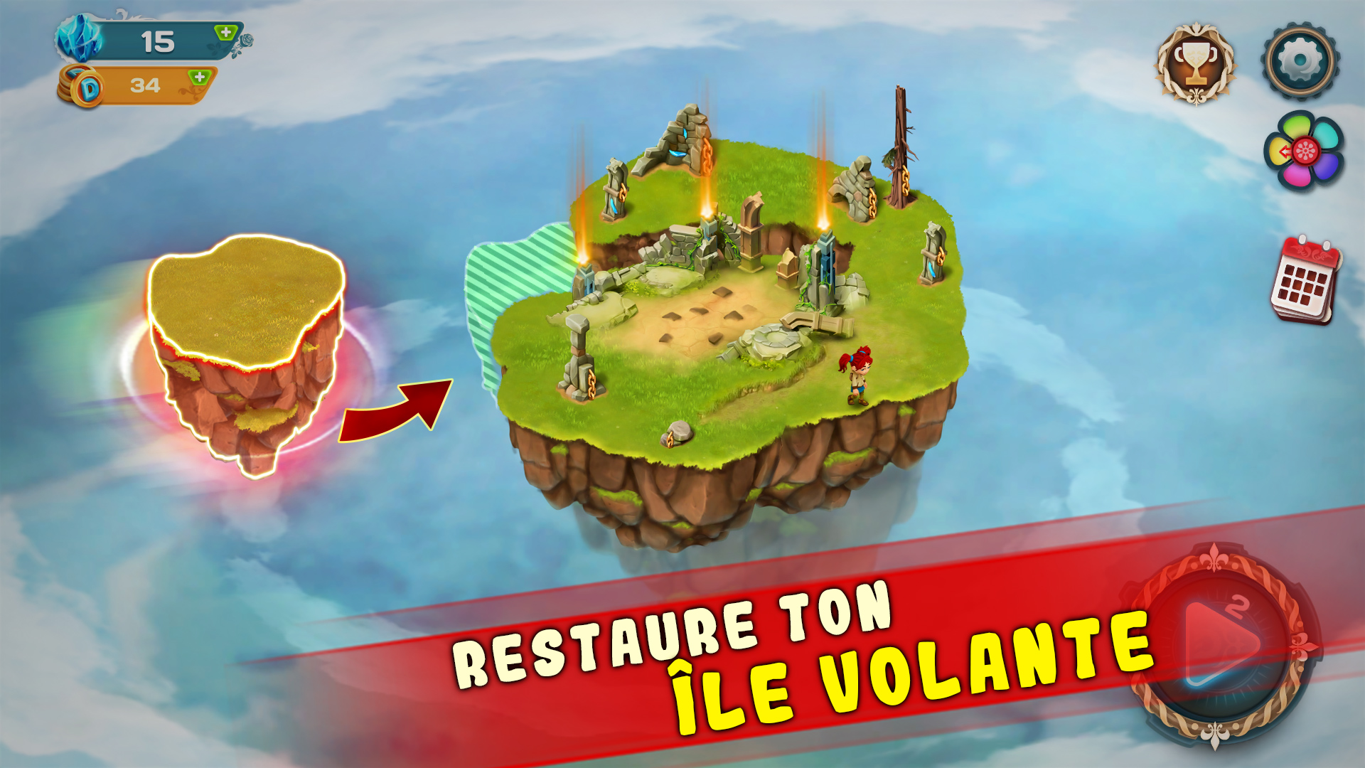 Diamant Sky Stories Match 3 — screenshot 5