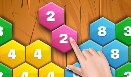 Hexagons: three in a row
