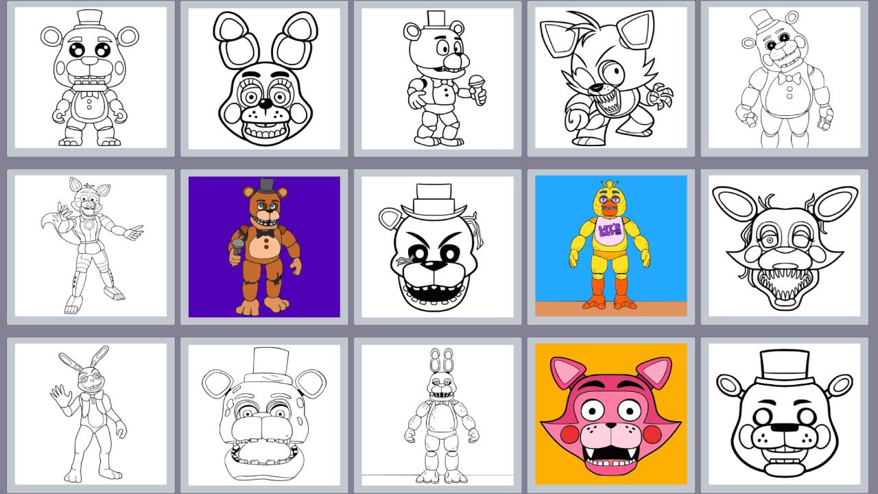 Colouring book FNaF Animatronics screenshot