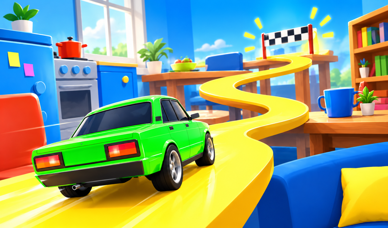 Mini Car: Room Parkour game cover