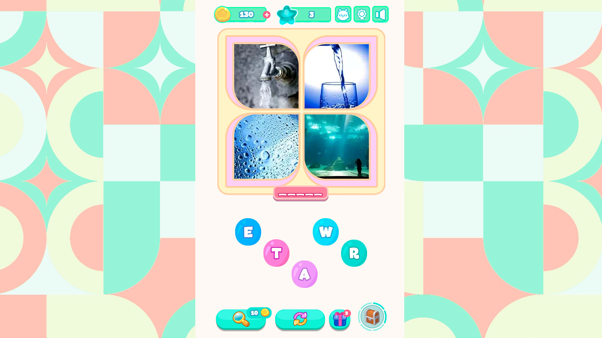 Collect word from 4 photos screenshot