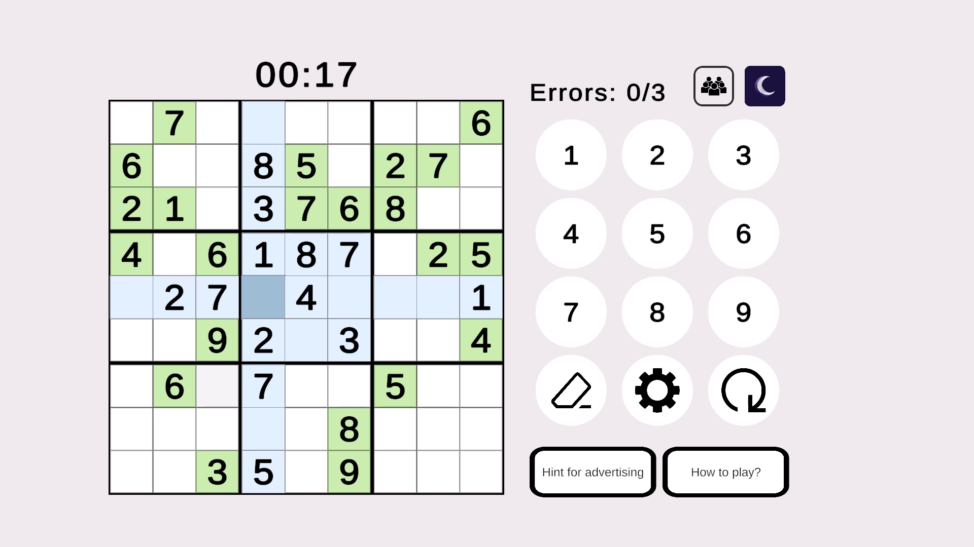 Classic Sudoku (9x9) — screenshot 2