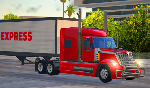 American Truck Car Driving  loading=