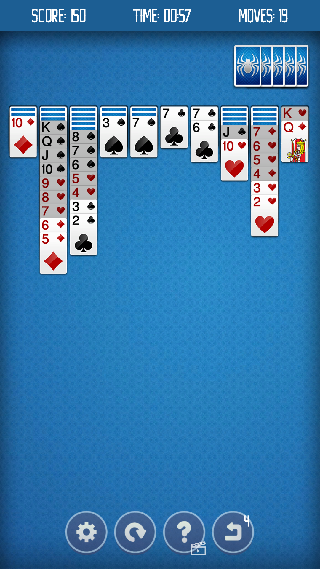 Spider Solitaire Four Suits screenshot 4