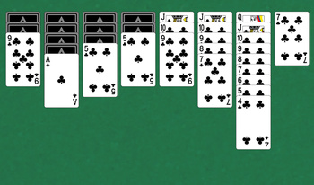 Solitaire. Card layout.